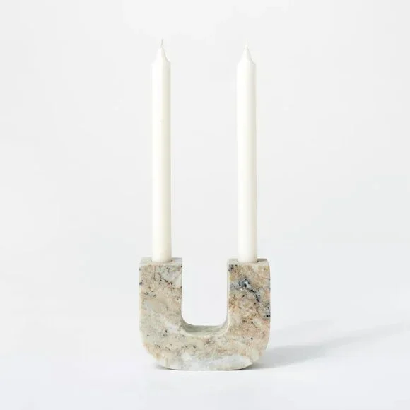 Marble Taper Candle Holder - Threshold Studio McGee - Target Fall 2022 - Picture 4 of 10